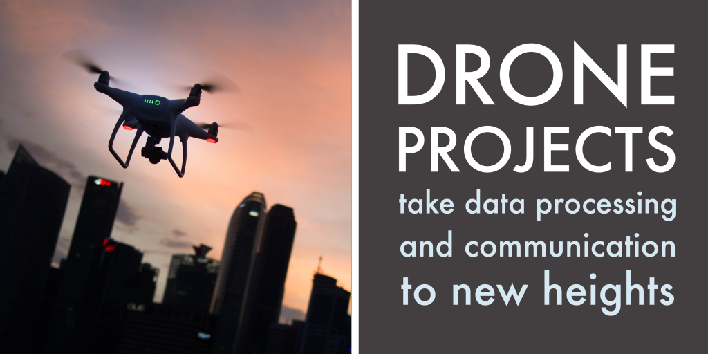 Drone projects data and to new